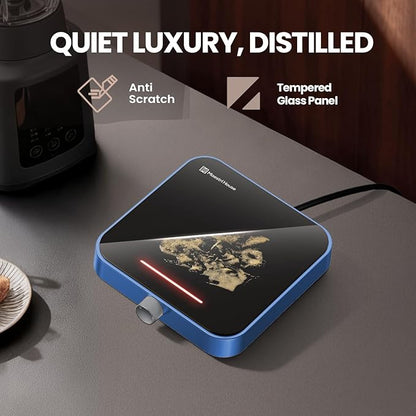 Maestri House Mug Warmer, Electric Coffee Cup Warmer for Desk with 3-Temp Settings,Auto Shut Off, Constant Temperature Heating for Beverage, Milk, Tea and Hot Chocolate at Home & Office (Blue)