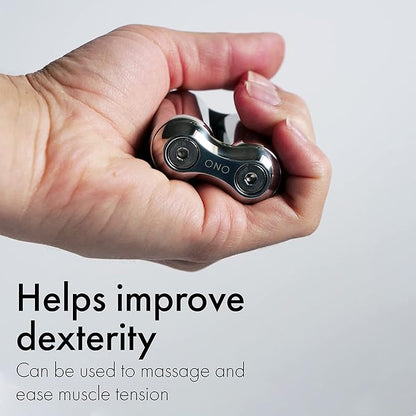 ONO Roller - Handheld Fidget Toy for Adults | Help Relieve Stress, Anxiety, Tension | Promotes Focus, Clarity | Compact, Portable Design (Natural, Mini Size - Stainless Steel)