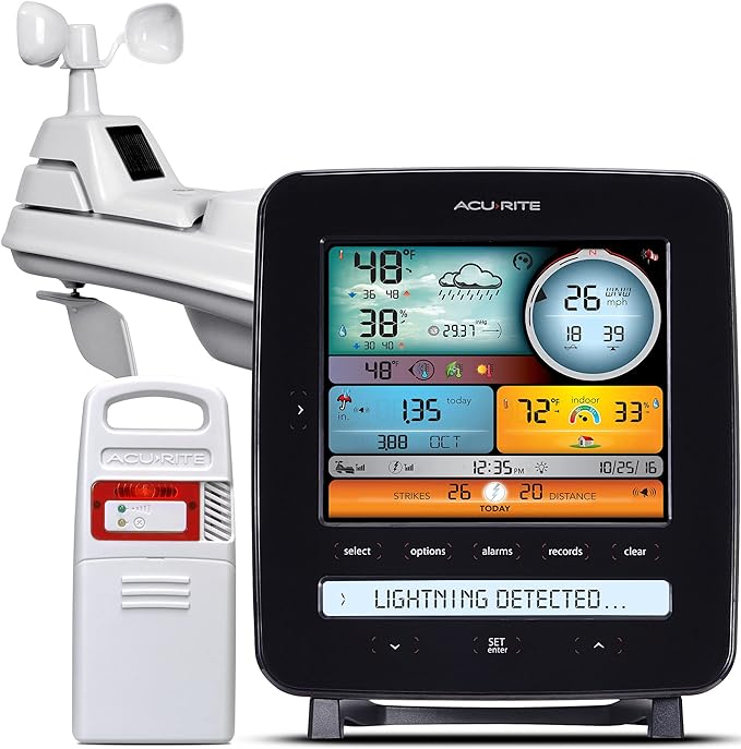 AcuRite Iris (5-in-1) Professional Weather Station with LCD Display and Lightning Detection (01022M)