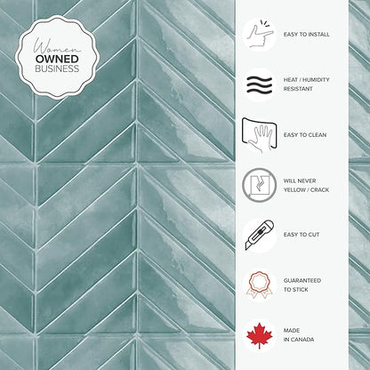 SMART TILES Peel and Stick Backsplash - 5 Sheets of 11.43" x 9" - 3D Adhesive Peel and Stick Tile Backsplash for Kitchen, Bathroom, Wall Tile
