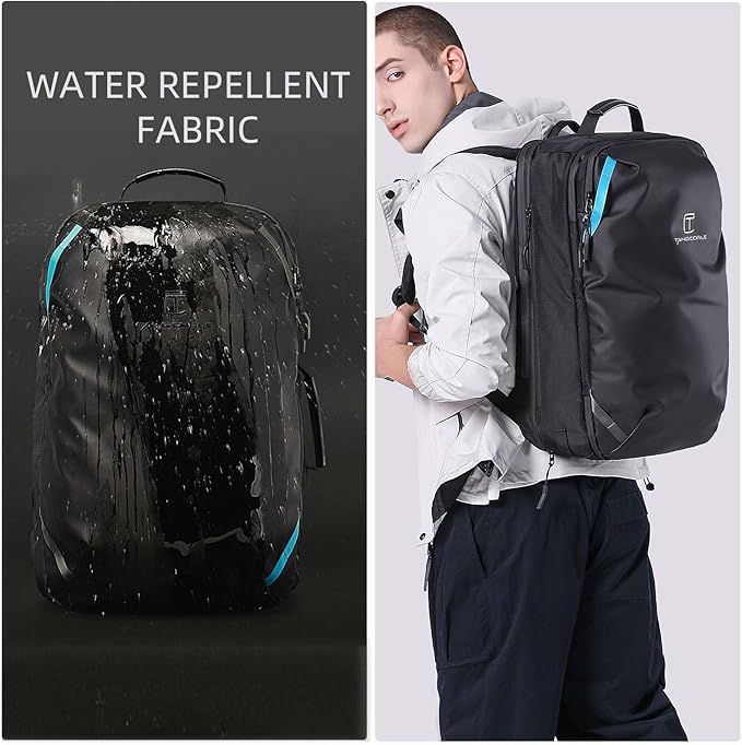Travel Carry on Backpack, Extra Large Expandable 45L Backpack for Flight approved, 17.3" Laptop with USB Charging Port Backpacks, Water Resistant Computer Business Backpack for Men & Women