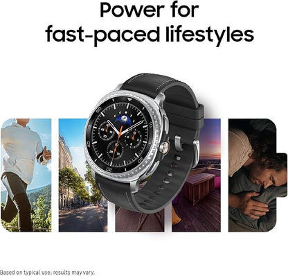 Samsung Galaxy Watch 8 Classic (2025) 46mm Bluetooth Smartwatch, Cushion Design, Rotating Bezel, Quick Button, Sleep Coaching, Running Coach, Energy Score, White [US Version, 2 Yr Warranty]
