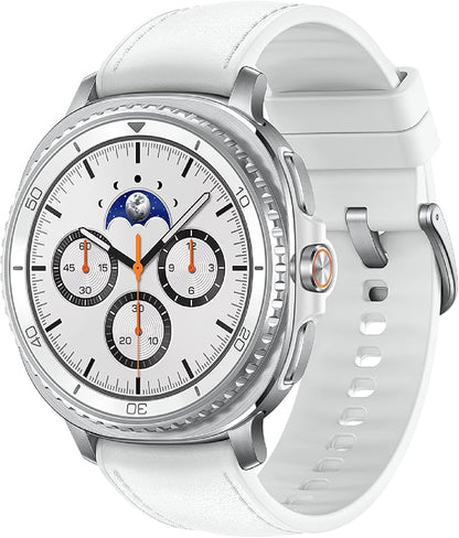 Samsung Galaxy Watch 8 Classic (2025) 46mm LTE Smartwatch, Cushion Design, Rotating Bezel, Quick Button, Sleep Coaching, Running Coach, Energy Score, White [US Version, 2 Yr Warranty]