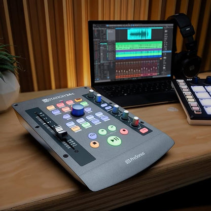 PreSonus ioStation 24c 2x2, 192 kHz, USB Audio Interface and Production Controller with Studio One Artist and Ableton Live Lite DAW Recording Software
