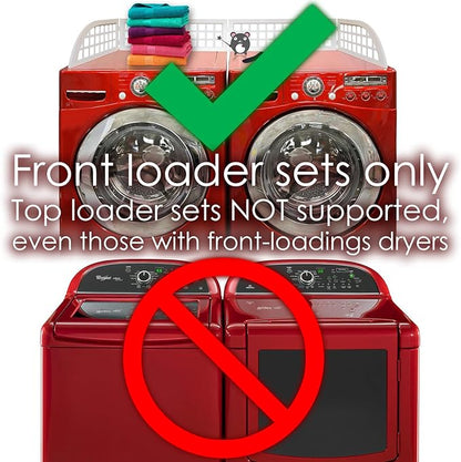 Haus Maus The Original Laundry Guard - Stop Laundry From Falling Behind Washer/Dryer - Invented by a US Mom - Made in NorthAmerica - Magnetic - Fits Most Front Loading Machines - Top of Fridge - Grey