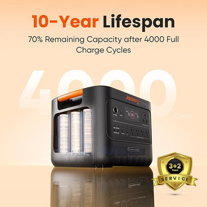 Jackery HomePower 3000 Portable Power Station, 3600W (Surge 7200W) Output, 3072Wh LFP Battery Solar Generator, Essential Home Backup for Home Use, Power Outage, RV, Emergencies (Solar Panel Optional)