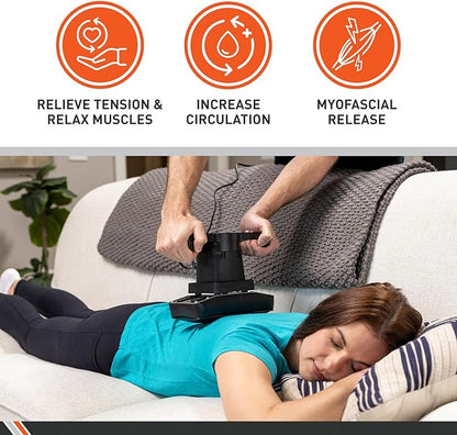 Body Sport Therapeutic Dual Speed Professional Vibrating Massager for Pain & Aching Muscle Relief – High-Powered, Effective, Chiropractic Myofascial Release Tool
