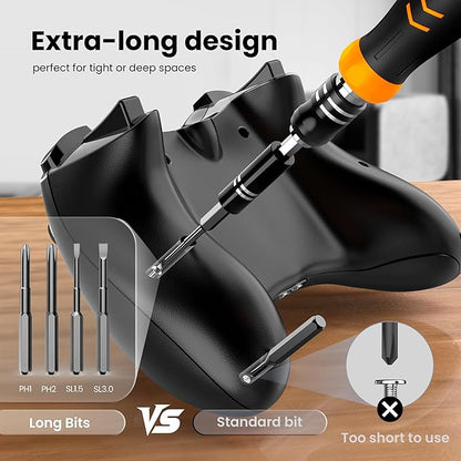 JOREST 115 in 1 Small Precision Screwdriver Set, Tool Gifts for Men Dad Him, Magnetic Repair Tool Kit for PC, Laptop, Tablet, iPhone, Macbook, Jewelers, PS5, Xbox, Switch, Game Console, Door &Chair