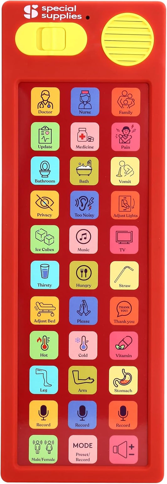Talker Buddy AAC Communication Device for Non-Verbal Patients, Kids & Adults – Hospital Bedside Speech Therapy Aid, Recordable Talking Device, Portable AAC for Medical, Clinical, Home & School Use