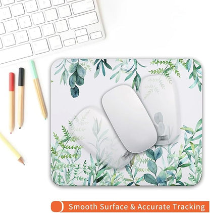 Armanza Square Mouse Pad Green Grass, Personalized Premium-Textured Custom Mouse Mat Design, Washable Mousepad Cloth, Non-Slip Rubber Base Computer Mouse Pads for Wireless Mouse