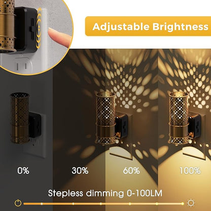 L LOHAS LED Night Light, Dimmable Night Lights Plug into Wall, Vintage Nightlight with Light Sensor, Soft White, 0-100LM Plug in Aesthetic Night Light for Adults Bathroom Hallway Gift, 1 Pack