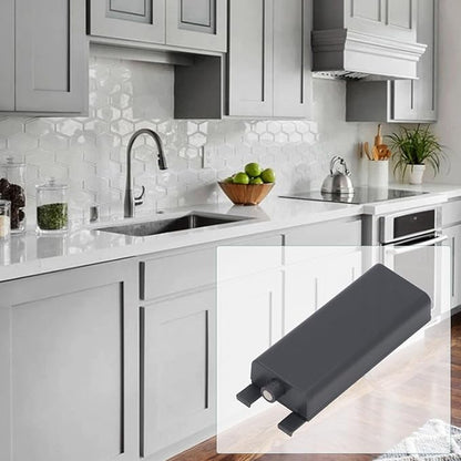 Magnetic Push Latch, Heavy Duty Touch Latches, Smart Automatic Electric Magnetic Push Opener, Kitchen Door Push Release Latch for Cabinet Drawer Cupboard Door (Gray Black)