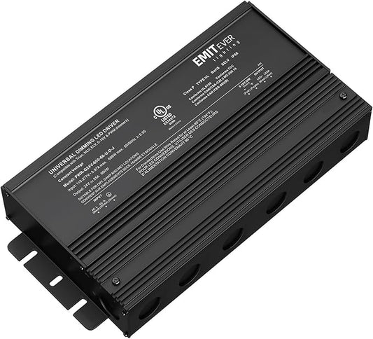 EMITEVER Dimmable Led Driver, 600W AC 110V-277V to DC 24V Transformer, 5-in-1 Dimming: ELV/MLV/TRIAC / 0-10V / 1-10V / 10V PWM/Potentiometer, Waterproof IP67 and UL Listed