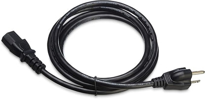 Amazon Basics Computer Monitor TV Replacement Power Cord, 6 ft, 32 count (Pack of 1), Black