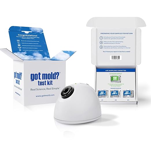 3 ROOM KIT | Test Your Air! Professional Quality Mold Test Kit for Home - All Fees Included - 1, 2 & 3-Room Test Kits & Refills - Reusable BioVac™ Air Sampler - Full Mold Type & Quantity Analysis