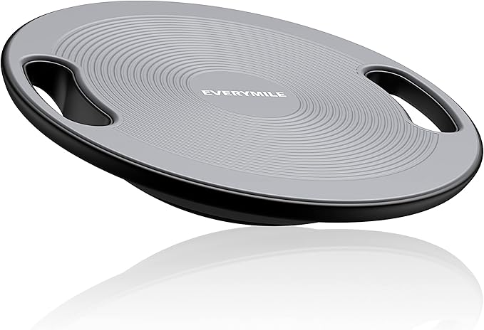 EVERYMILE Wobble Balance Board, Exercise Balance Stability Trainer Portable Balance Board with Handle for Workout Core Trainer Physical Therapy & Gym No-Skid Surface