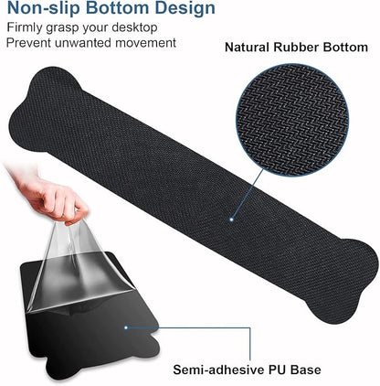 Keyboard Wrist Rest + Mouse Pad Wrist Support Set with Coasters, Non-Slip PU Base Ergonomic Mousepad for Home Office Working Studying Easy Typing & Pain Relief, Floral Quote Live Laugh Love