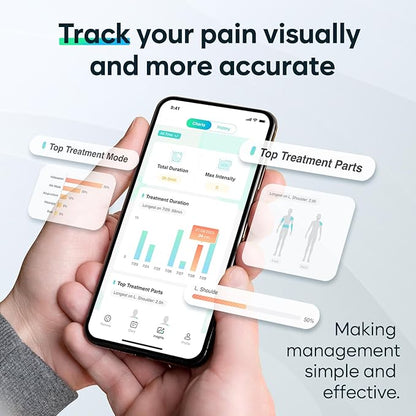 Easy@Home Wireless TENS Unit with APP Remote Control: Back Pain Relief Muscle Stimulator Massager | Powered by MyPainOff App iOS & Android App | Pain Therapy Management EHE015BLE