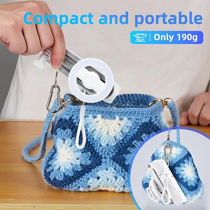 MQOUNY for Magsafe Tripod Stand for iPhone,Portable Pocket Size Selfie Stick with Rechargeable Remote and Metal Ring,Extendable Detachable Cell Phone Tripod Compatible with iPhone/Android (White)