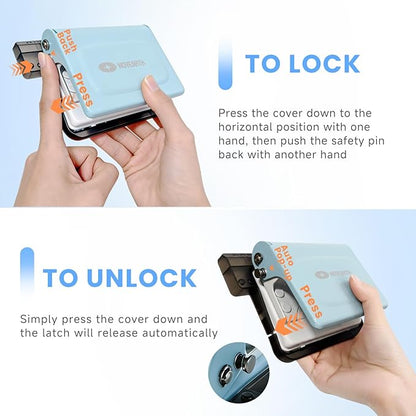 10-Hole Binding Machine for Planners,Metal Punch Loose Leaf Tool 26 Holes for B5, 30 for A4, 20 for A5 Paper,Handheld Manual Book Binder,Notebook Puncher for Home, Office, School, DIY Projects
