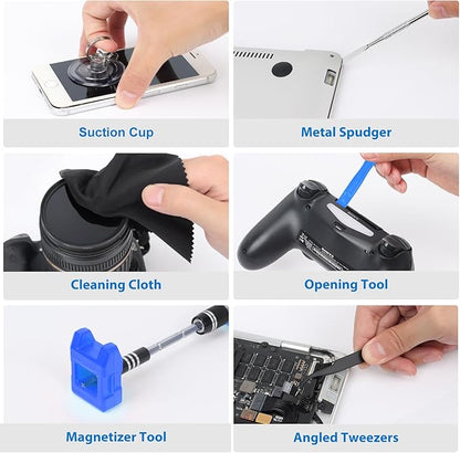 STREBITO Electronics Precision Screwdriver Sets 142-Piece with 120 Bits Magnetic Repair Tool Kit for iPhone, MacBook, Computer, Laptop, PC, Tablet, PS4, Xbox, Nintendo, Game Console