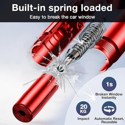 MOTORBUDDY Car Window Breaker Tool, 2-in-1 Window Breaker Seatbelt Cutter, Emergency Glass Breaker and Auto Escape Tool，Car Accessories for Women
