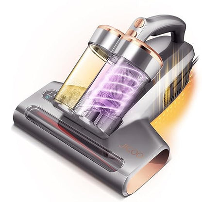 JIGOO S300 PRO Mattress Vacuum Cleaner with UV & Ultrasonic and High Heating,Anti-allergen Powerful Handheld Vacuum for Bed,Sofa