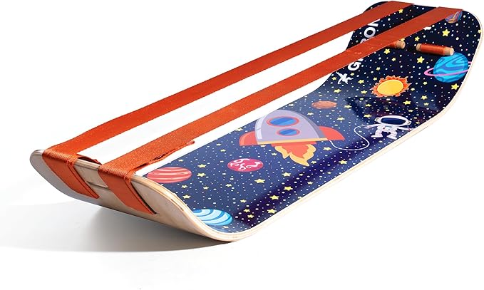 GIBBON SlackBoard - GiBoard Balance Board - Gift for Kids & Adults - 1 & 2 Line Options - Slackline Balance Trainer for Core Workouts, Standing Desk Exercise, Home Gym, Yoga & More