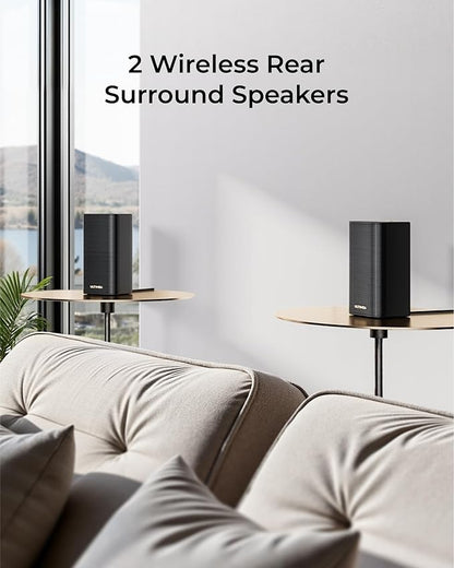 ULTIMEA Skywave X40 5.1.2ch Sound Bar for Smart TV w/Dolby Atmos, Wireless Surround Sound System for TV, 530W Soundbar with Wireless Subwoofer, GaN Amplifier, 4K HDR Pass-Through, HDMI eARC, BT 5.4