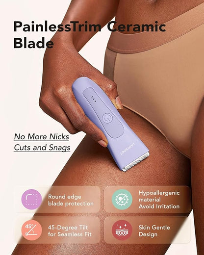 MANSPOT LADYSPOT™ Hair Finishing Trimmers for Women, with 3 Guard and Replaceable Hypoallergenic Ceramic Blade Heads, Womens Hair Shaver Kit Sets (Women-Purple-Version)
