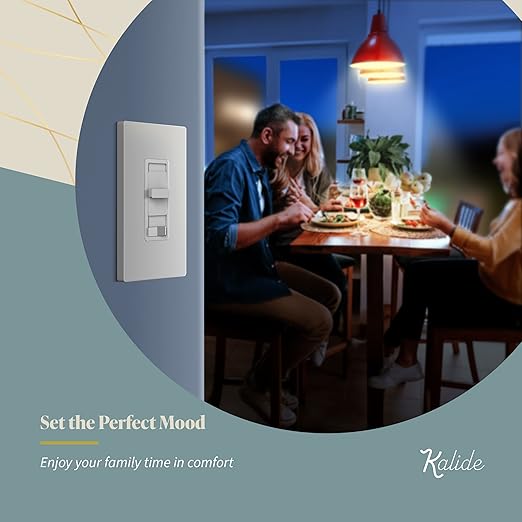 TOPGREENER Digital Dimmer Light Switch for 200W Dimmable LED/CFL Lights, Single Pole/3-Way LED Slide Dimmer Light Switch, Neutral Wire Not Required, UL Listed, TGSDS3-W, White, 1 Pack