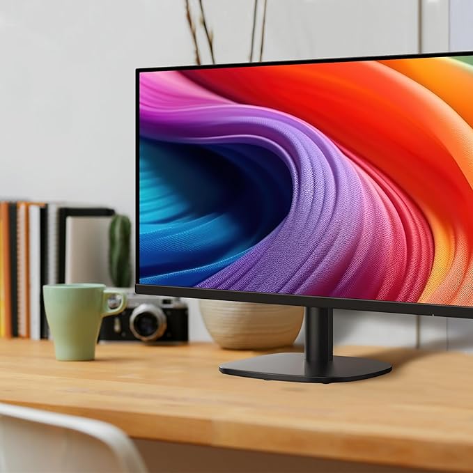 Amazon Basics 27 inch Monitor, FHD 1080P, Max 100Hz, VESA Compatible, Built-in Speakers, Black