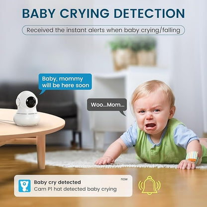 litokam 360 Cameras for Home Security 2K, 2 Pack Indoor Security Camera for Baby/Pet/Nanny with Night Vision, 2.4 GHz Smart WiFi Cam with Motion Detection & Two Way Audio