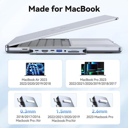 USB C Hub Adapter for MacBook Pro Air 2022 2021 2020 2019 Docking Station for MacBook M1 M2 USB C to HDMI Mac Accessories Multiport Dongle with 4K HDMI USB 3.0 SD TF Thunderbolt 3 USB-C Port Type C