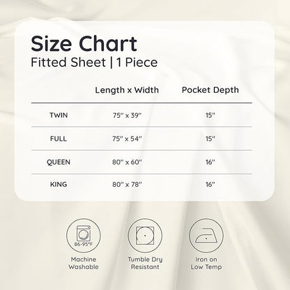 Bambaw Queen Size Fitted Sheet Only, 100% Viscose Derived from Bamboo Fitted Sheet Queen Size, 16’’ Deep Pocket, Breathable & Cooling (Terracotta)