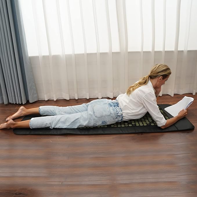 UTK 70'' x 24'' Full Body Quantum Wave Far Infrared Heating pad, 5X Pain Relief, FSA-HSA Eligible Weighted Mat with Magnets Stone, Jade & Tourmaline, Hotter to 159℉, 4H Auto-Off, Gift for Women Men