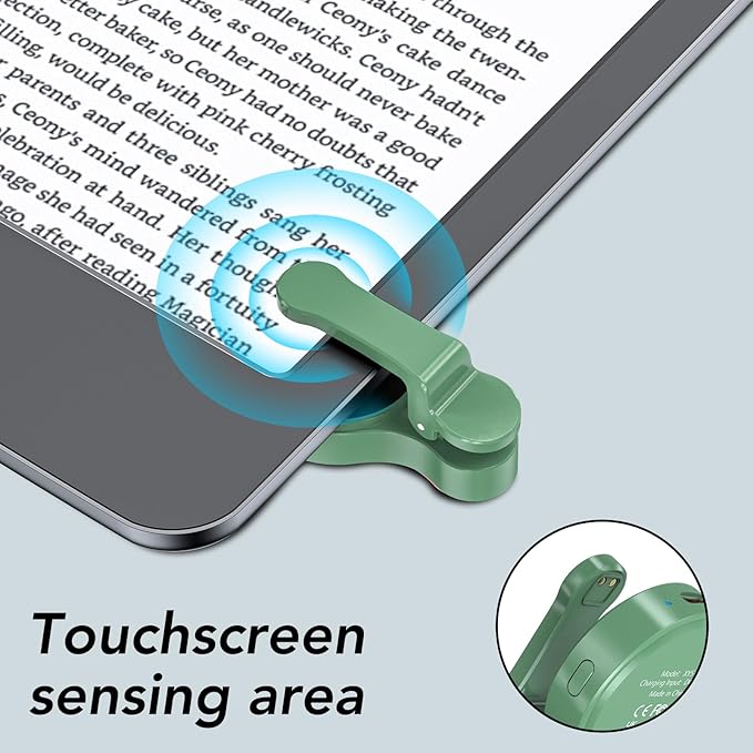 Remote Control Page Turner for Kindle Paperwhite Oasis Kobo eReaders,Kindle Clicker Page Turner Accessories for iPhone,iPad, Android Tablets Reading Novels,Camera Video Record&Shutter Selfie (Green)