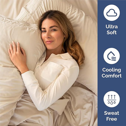 Split King Size 5 Piece Sheet Set - Comfy Breathable & Cooling Bed Sheets Set - Hotel Luxury Bedding for Women, Men, Kids, Teens, Boys & Girls - Deep Pockets, Soft and Wrinkle Free - Oeko-Tex - Wheat