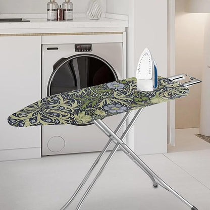 ZCFYGDX William Morris Prints Ironing Board Cover with Elastic Edge 3 Bottom Nylon Buckle Straps Breathable Resist Scorch Staining Suitable for Size-2XL Iron Board House Oil Paintings Art Decor