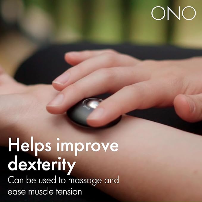 ONO Scroller- Handheld Fidget Toy for Adults | Help Relieve Stress, Anxiety, Tension | Promotes Focus, Clarity | Compact, Portable Design (Black - Aluminum)