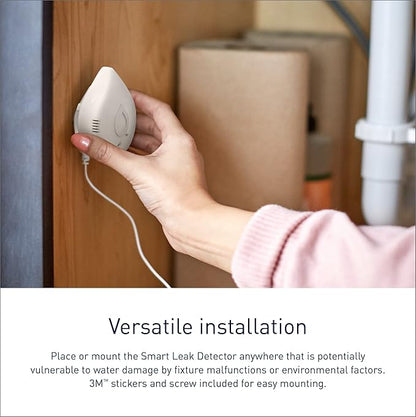 Moen White Flo Smart Water Leak Detector, Water Sensor Alarm for Home, 3-Pack, 920-005