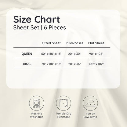 Bambaw 100% Viscose Derived from Bamboo Sheets King Set – 6pcs Set of Cooling Sheets King Size Deep Pocket, Fits Up to 16'' with Elastic Corner Straps, Ultra Soft Bed Sheets King (Burgundy)