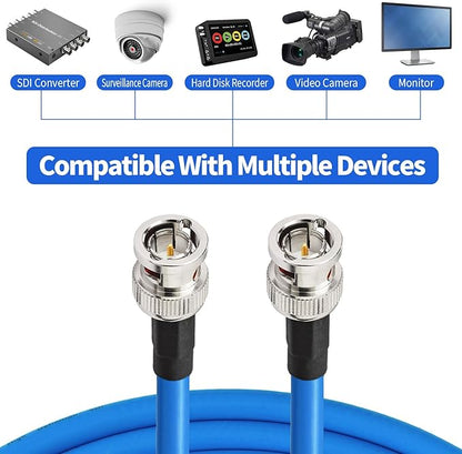 Superbat 3G 6G SDI Cable 250ft Belden 1694A BNC Cable 75 Ohm Supports HD-SDI/3G-SDI/6G-SDI/4K/8K Video Camera CCTV System, Precision SDI Cord