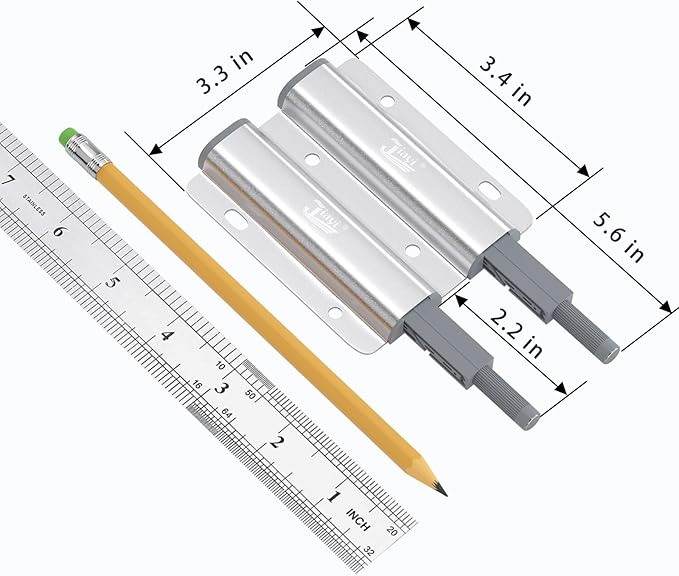 Magnetic Push Latch Heavy Duty Jiayi Double Push to Open Door Latch Touch Latches Kitchen Door Push Release Latch for Drawer Closure Push Catch Pop Out Cabinet Hardware (1 Pack)
