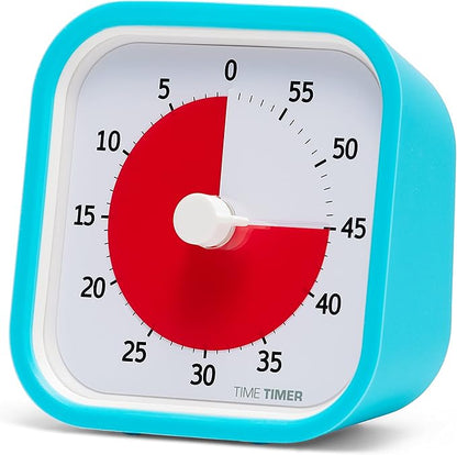 TIME TIMER 60 Minute MOD Education Edition ⁠— Visual Timer with Desktop Software for Kids Classroom Learning, Teachers Desk Clock, Study Tool and Office Meetings with Silent Operation (Sky Blue)