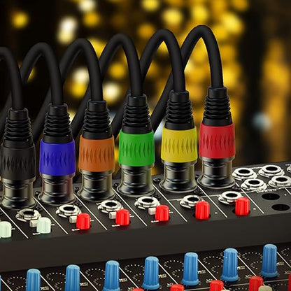 AuxLink XLR Cables 3ft 20Pack, XLR Microphone Cable Mic Cable Male to Female Gold-Plated 3-Pins
