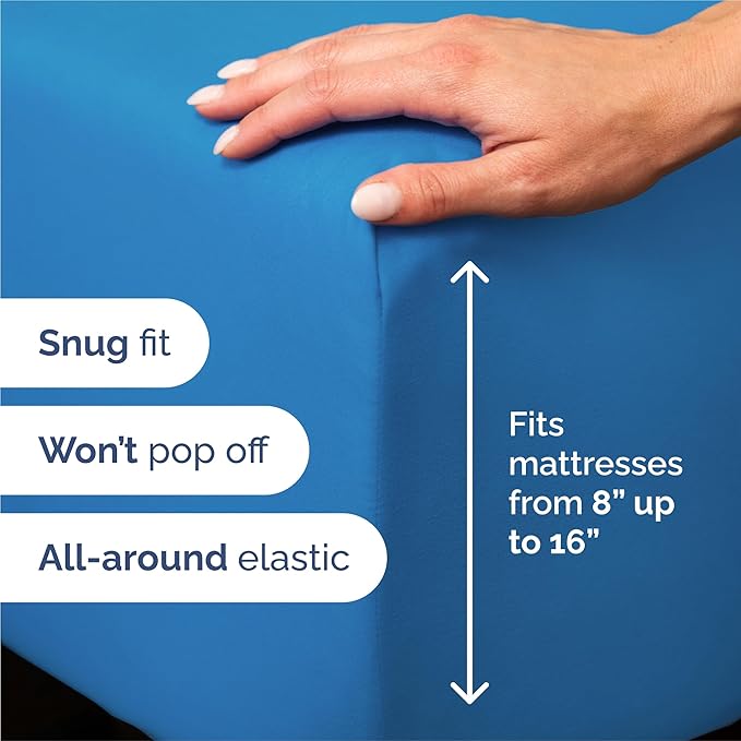 King Size 4 Piece Sheet Set - Comfy Breathable & Cooling Bed Sheets Set - Hotel Luxury Bedding for Women, Men, Kids, Teens, Boys & Girls - Deep Pockets, Soft and Wrinkle Free - Oeko-Tex - Royal Blue