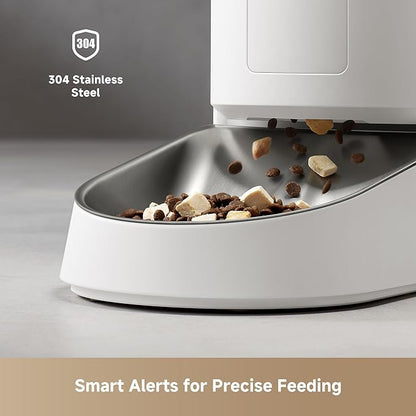 MOVA PF10 Pro Automatic Cat Feeder, 3.4L Cat Food Dispenser with Stainless Steel Weighing Bowl, APP Control Remote Feeding, Detachable for Easy Clean, Dual Power Supply Pet Feeder for Cats Dogs