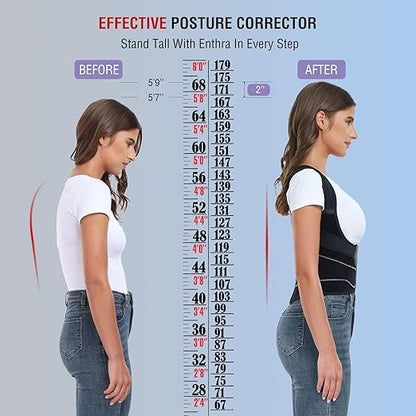 Back Brace Posture Corrector for Women and Men with Spine Vertical Alignment System, Lower Back Pain Relief, Back Straighter Instant Posture Corrector - Scoliosis