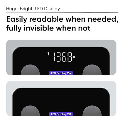 Wyze Smart Scale for Body Weight and Fat, Digital Bathroom Scale, Weighing Machine for People's Muscle BMI, Bluetooth Electronic Body Composition Monitor, 400lb